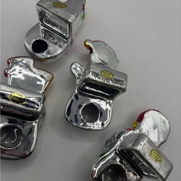 Vintage Jacobson’s Snowman Porcelain Christmas Napkin Rings Set 4 w/ Box - Picture 5 of 11